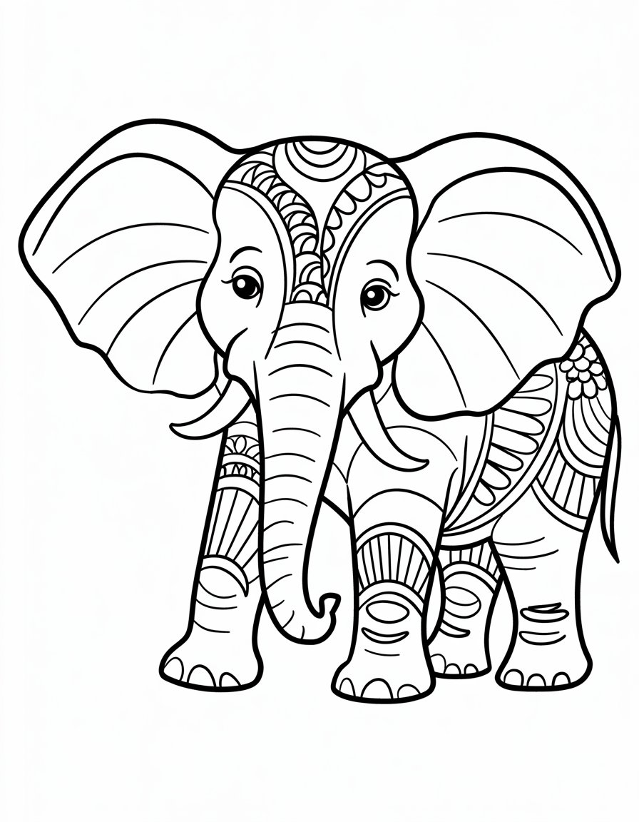 Elephant Zentangle